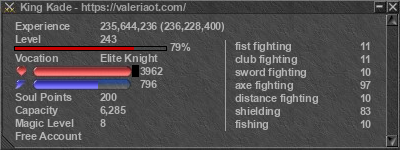Signature for player King Kade