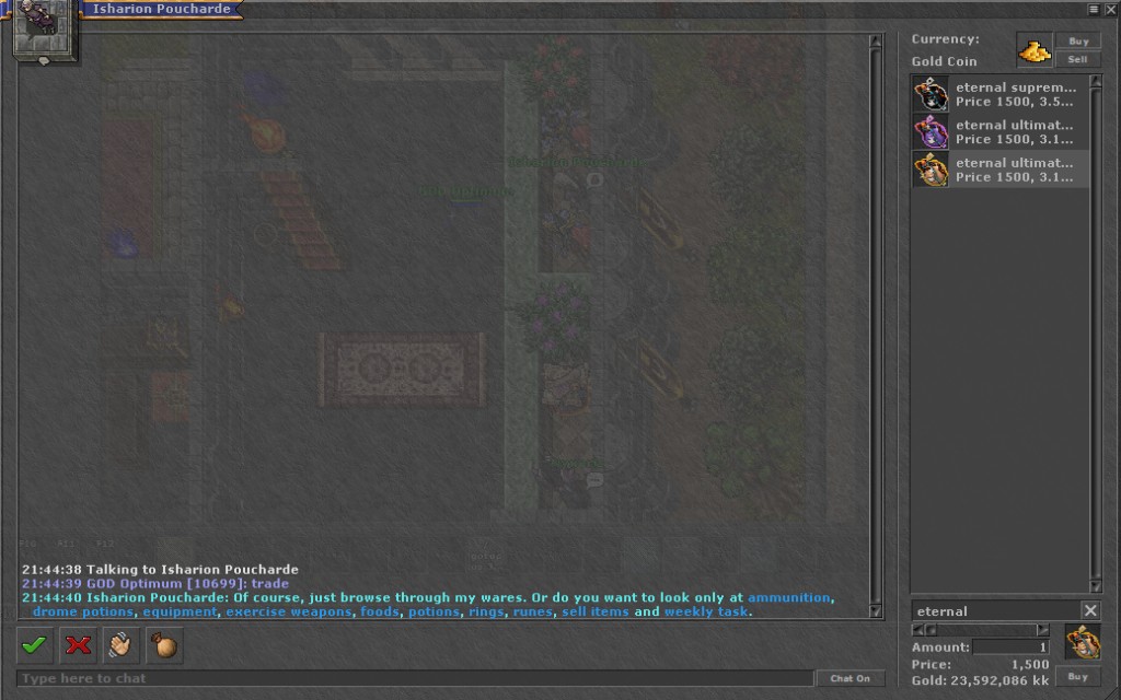 Eternal Potions at Isharion Poucharde
